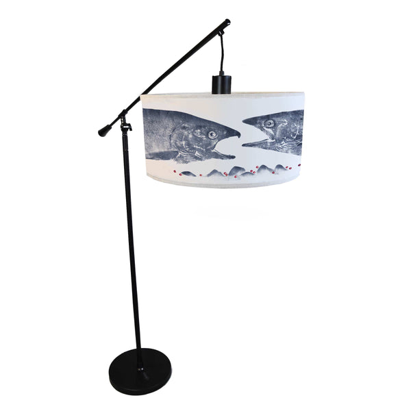 "Next Generation" Spawning Salmon Floor Lamp