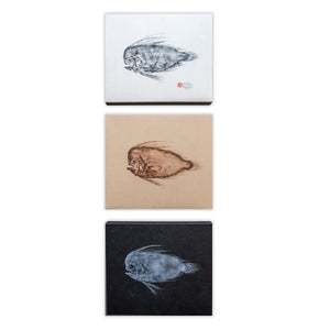 Deep Sea Mane Fish Triptych - Original