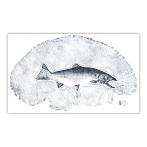 Fish in a tree-Tree in a fish / Sitka Spruce round and Wilson River Steelhead - Original